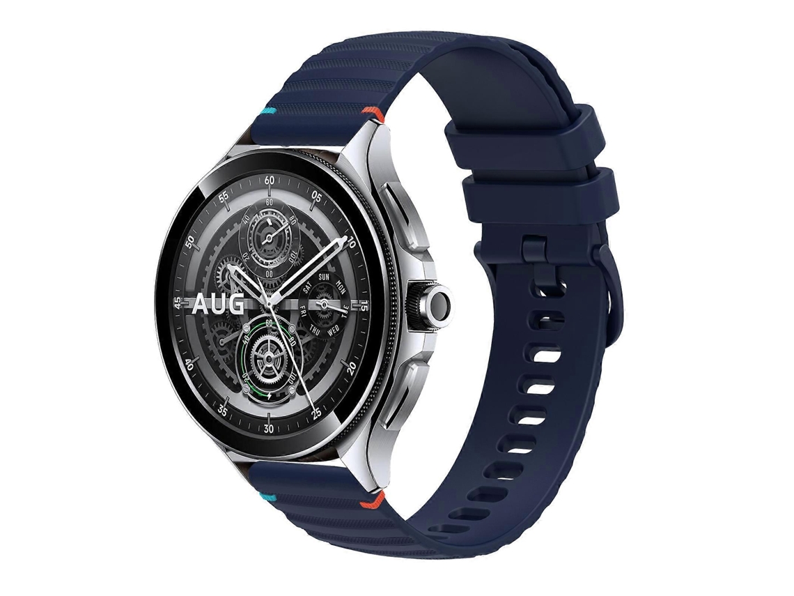 Pulseira De Silicone De 22 Mm Com Costura Ondulada Em Pontos.