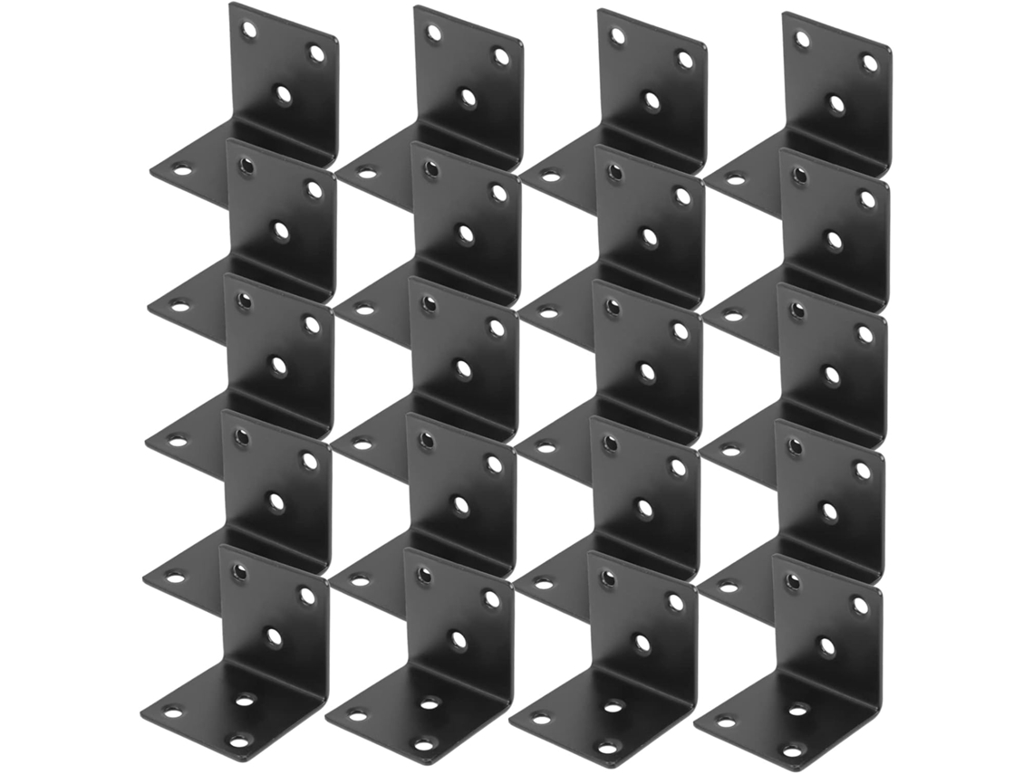Conjunto De 20 Cantoneiras De Aço Inoxidável Para Prateleiras E Móveis.