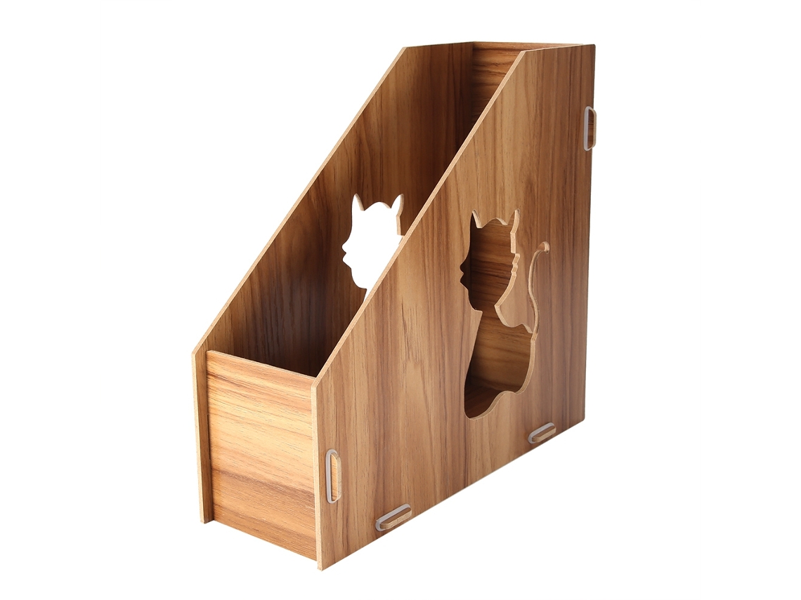 Organizador de Mesa Diy para Revistas e Documentos com Design Moderno e Prateleira de Armazenamento S/MARCA