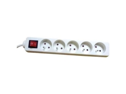 Bloco 5x2p Com Interruptor 3g1 1,5 M Electraline Branco