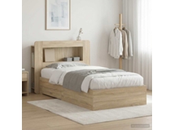 Vidaxl Estrutura De Cama Com Armazenamento Carvalho Sonoma 80 X 200 Cm