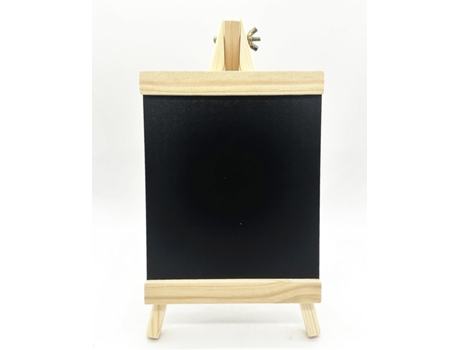 Cavalete de Mesa SOLAGUA com Quadro Portátil Suporte de Mesa com Quadro Negro Cor Natural 12 X 23Cm