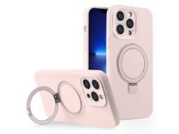 Suporte Casa Para Iphone 13 Pro Max Silicone Magnética Rosa