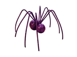 Decoração De Halloween Com Aranha Brilhante Roxa Da Laxiscreed Para Festas E Ambientes Temáticos