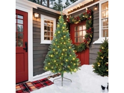 Vidaxl Árvore De Natal Artificial Pré-iluminada Verde 210 Cm Pvc