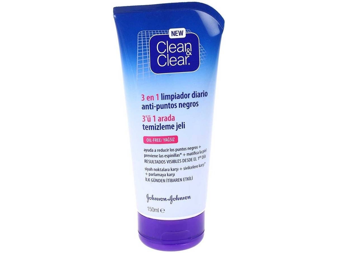 Sérum de Rosto CLEAN & CLEAR Pontos Pretos Gel Limpador 3 em 1 (150 ml)