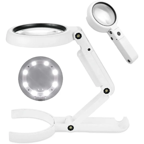 Lupa 5x com 8 Leds de Iluminação BRILVIBERA