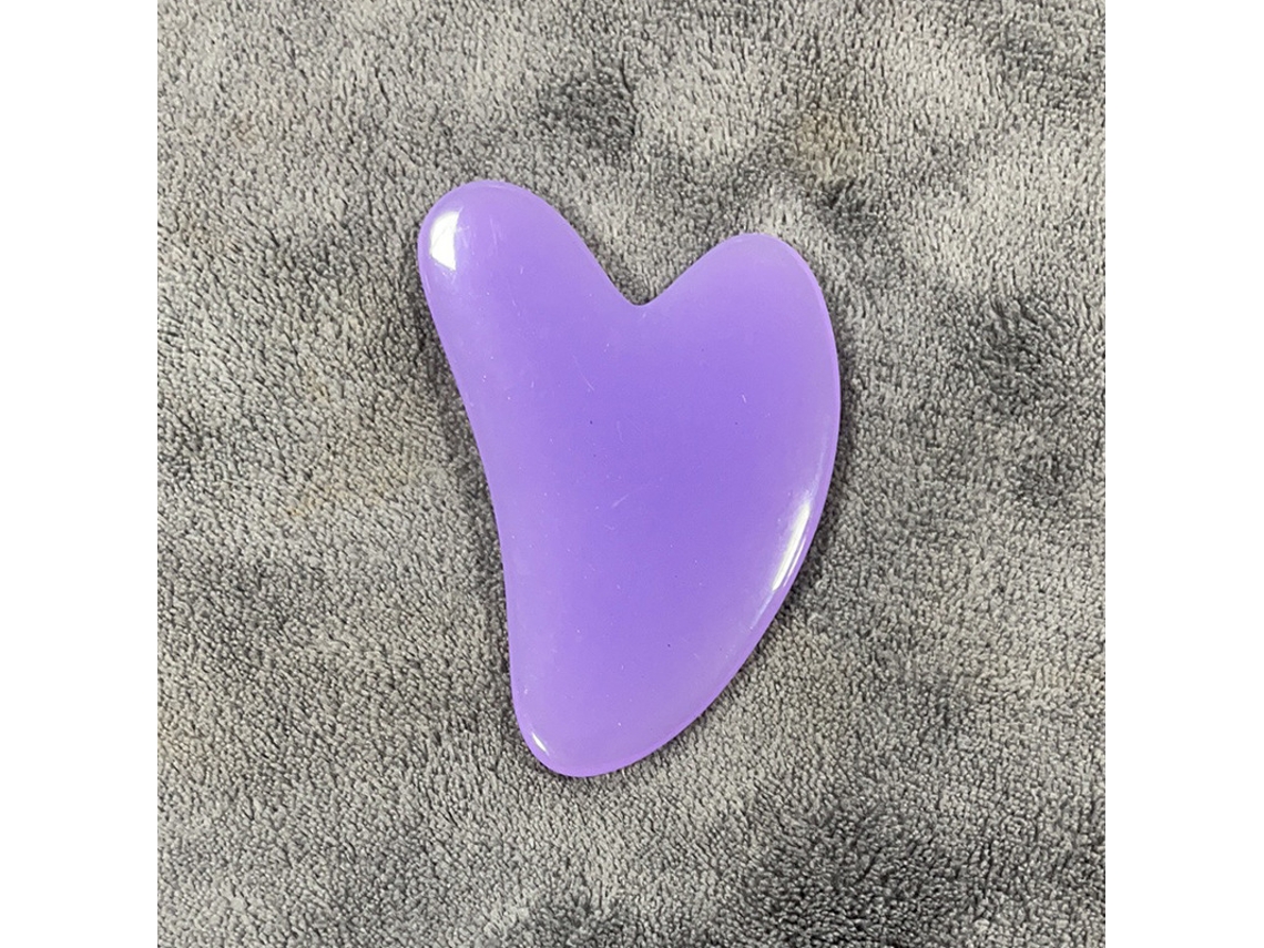 (roxo C) 1 Placa De Gua Sha Em Resina Em Formato De Coração Para Massagem Facial - Ferramenta De Massagem Spa