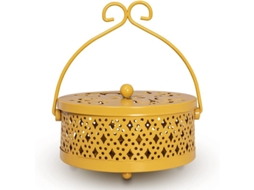 Nova Line suporte para Incenso Anti mosquito Retro, Portátil para Lar e Campismo (amarelo)