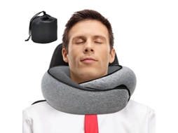 Travesseiro De Viagem Para Pescoço Em Espuma Viscoelástica Formato U, Estilo Caracol, Apoio Cabeça Portátil E Ajustável, Macio Coc Aquaforge