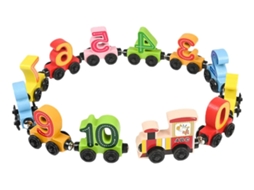 Lurelia Trem De Brincar De Madeira Magnético Com Cores E Números, Para Aprendizagem Infantil