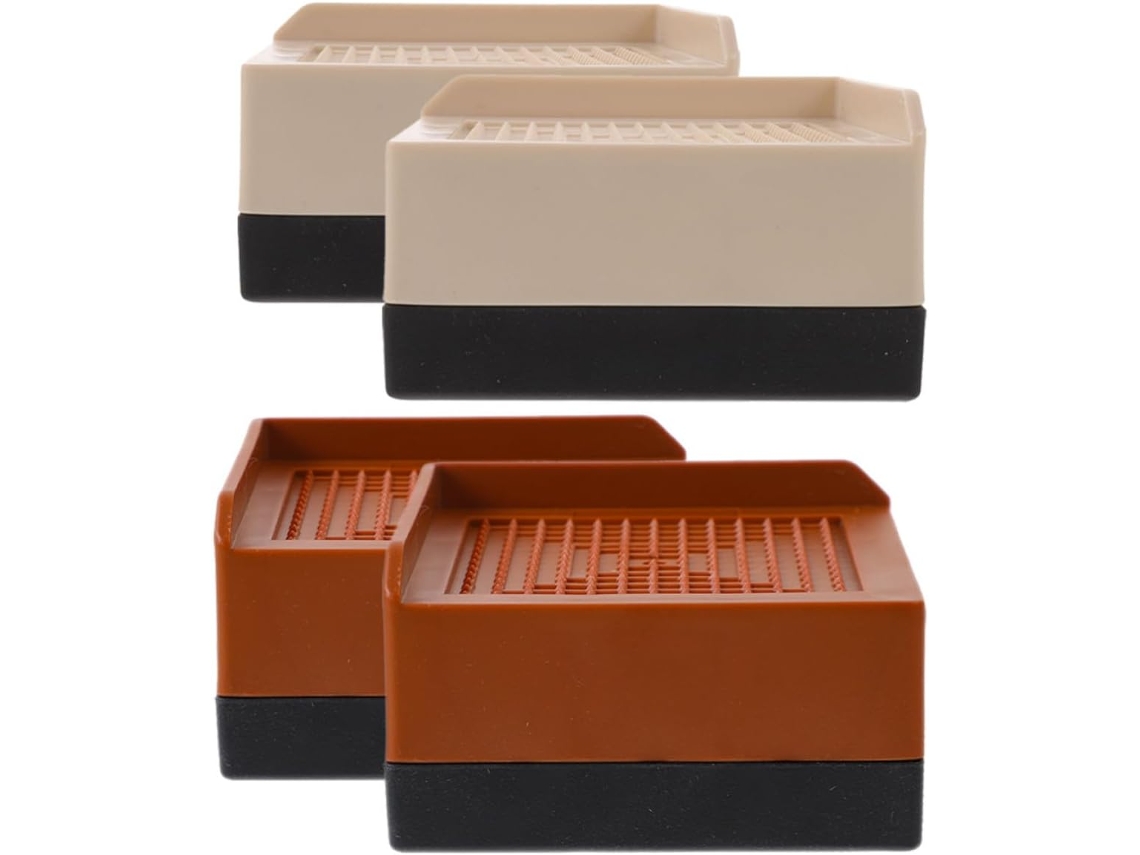 Elevadores e extensores de altura para móveis, conjunto de 4 peças para cama e sofá, pés de plástico flexíveis.