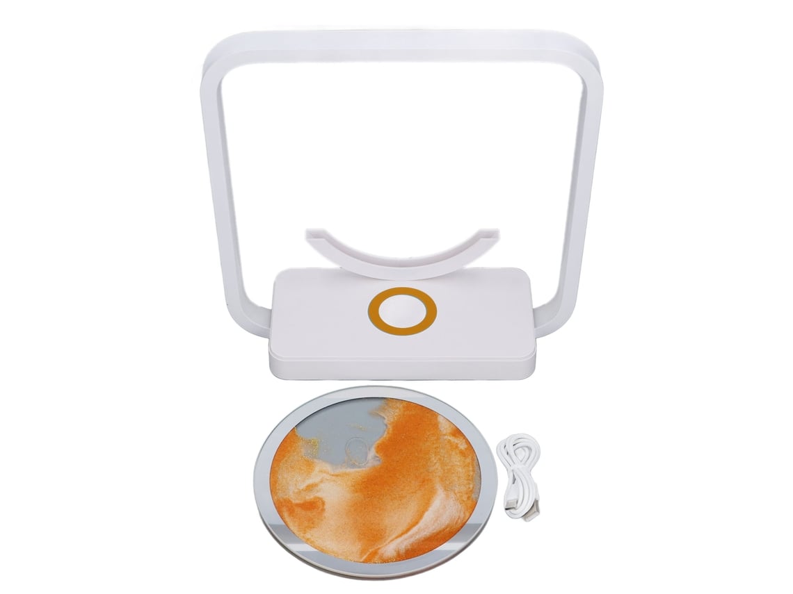 Lâmpada de Mesa Arte de Areia Móvel Areia Pintura Usb Dimmable 3 Cores Decorativa Amarela | S/MARCA