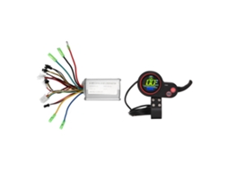 Kit controlador sem escobillas 36v 48v 15a com LCD para bicicletas e patinetes elétricos, guidão 22.2mm