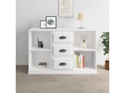 Vidaxl Aparador 104,5x35,5x67,5 Cm Derivados Madeira Branco Brilhante