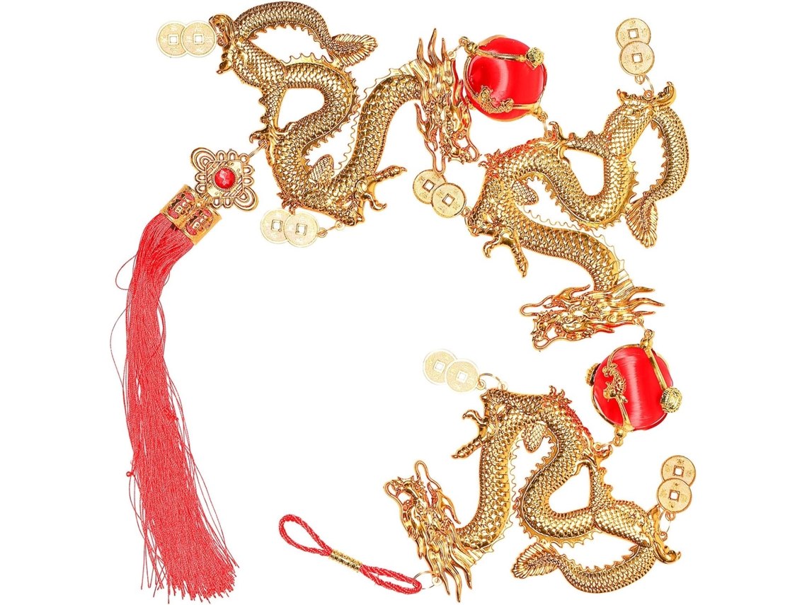 Pingente de Dragão GOKOCO, Ornamento do Ano do Dragão, Decoração de Ano Novo Chinês (sem dimensões)