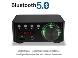 Amplificador Hifi Classe A De 100w Com Bluetooth 5.0, Compacto E Digital, Compatível Com Entradas De Áudio Rca, Pen Drive E Cartão Sd.