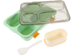Lancheira Reutilizável Com Compartimentos E Tampa, Recipiente Leve E Funcional De 1300ml Para Alimentos, Ideal Para