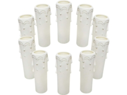 10 Peças De Tubos De Gotejamento De Velas De Plástico Branco De 30 Mm X 100 Mm Para Lustres E Luminárias De Parede G Olysi Shop