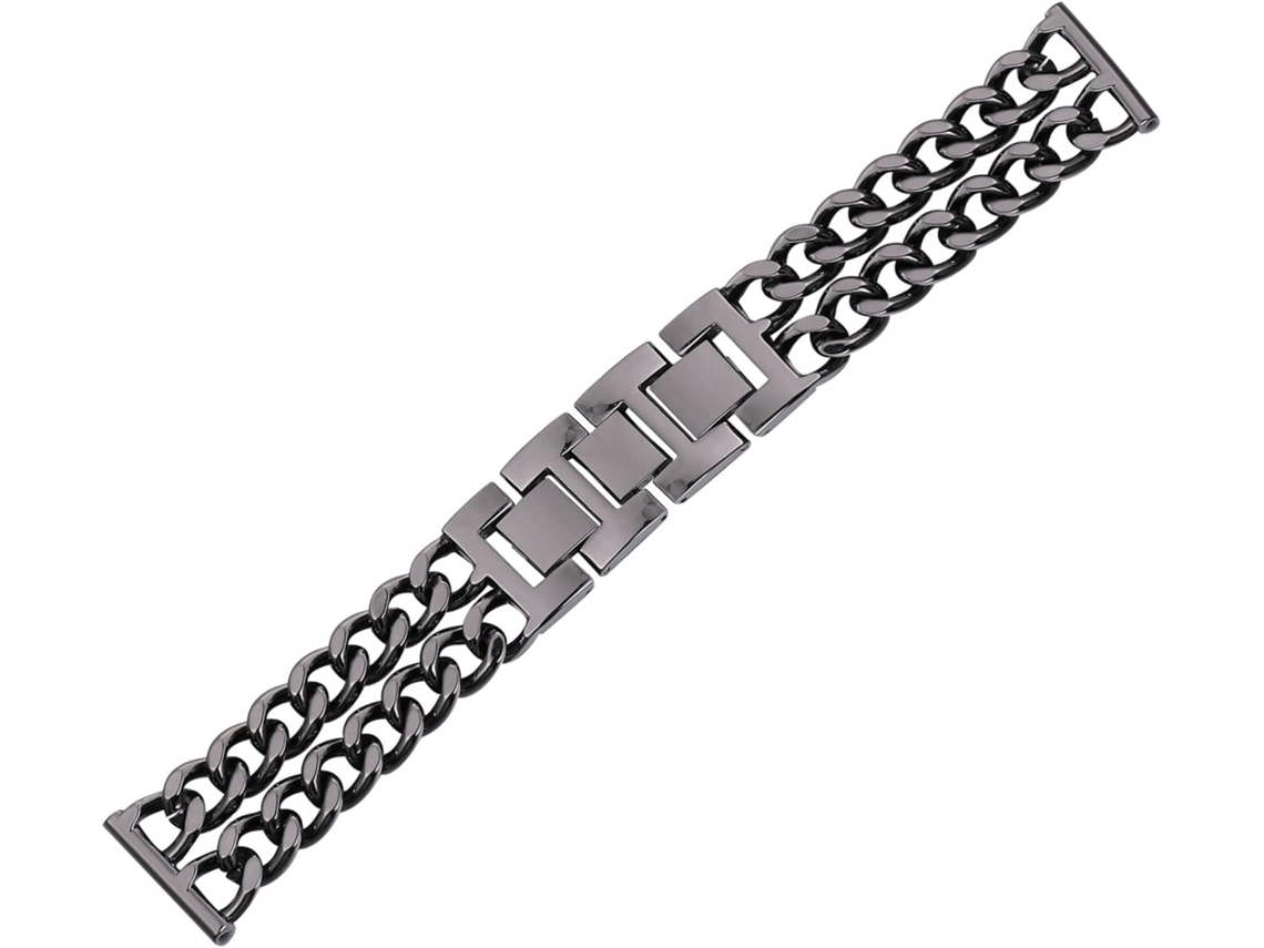Pulseira De Metal Com Corrente Jeans, Compatível Aço Inoxidável Para