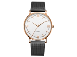 Relógio de quartzo unissex Gaiety, moderno e casual, com pulseira de liga metálica.