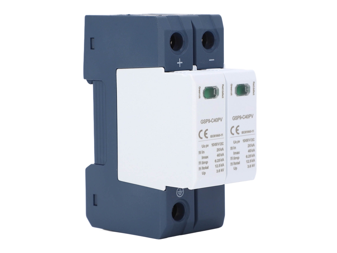 Protetor De Surtos Cc 2p 1000vdc Capacidade De Descarga Grande Resposta Rápida Dispositivo Protector