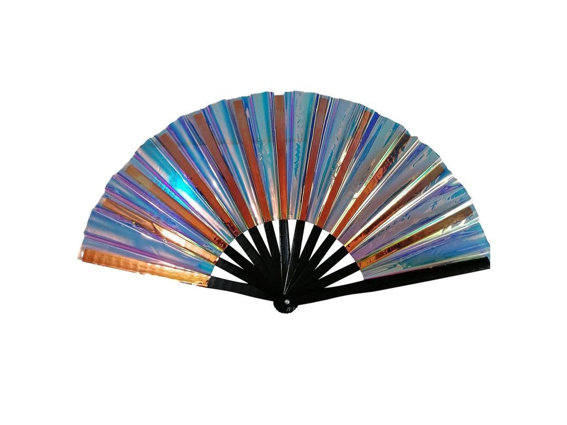 2026 ventoleta Plegável de 10 Polegadas com Cores Vibrantes para Festivais, Festa Renascentista e Decoração de Bamboo