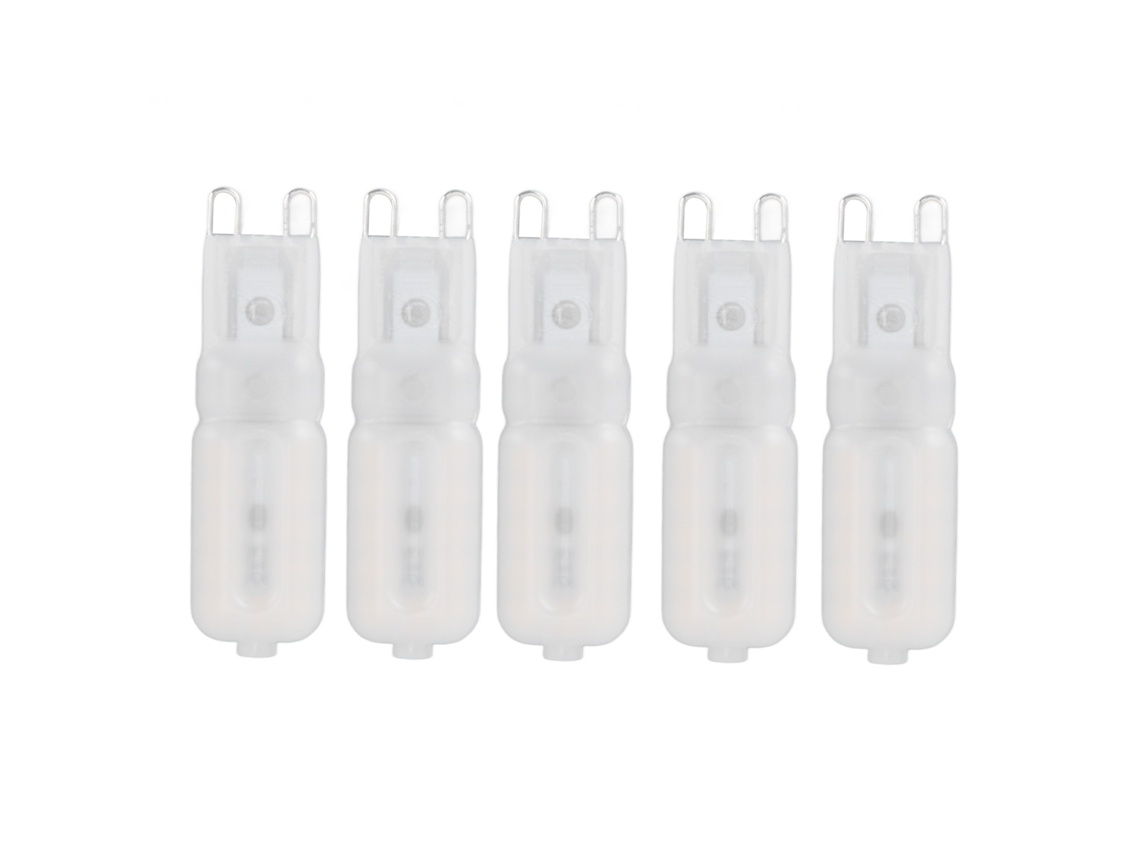 5 pcs lâmpadas Led G9, dimmáveis, alta renderização de cor, 22 LEDs, 220V, para paisagem