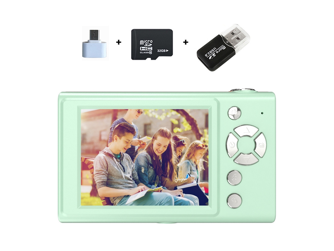 Câmara Digital Tela Hd De 2,8 Polegadas, Zoom De 16x (cartão Verde De 32 Gb) Cuich