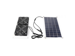 Kit De Ventilador Duplo Movido A Energia Solar, À Prova Dágua, Ventilador Solar Portátil Olysi Shop