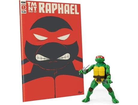 Figura de ação Teenage Mutant Ninja Turtles e história em quadrinhos exclusiva de Raphael THE LOYAL SUBJECTS