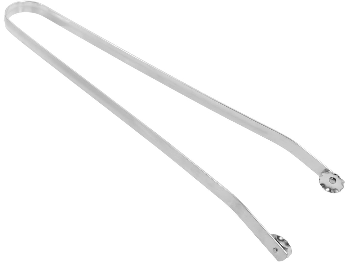 Pinça Para Churrasco Em Aço Inoxidável Prateado, Resistente E Confortável, Não Deforma Facilmente, Ideal Para Churrascos