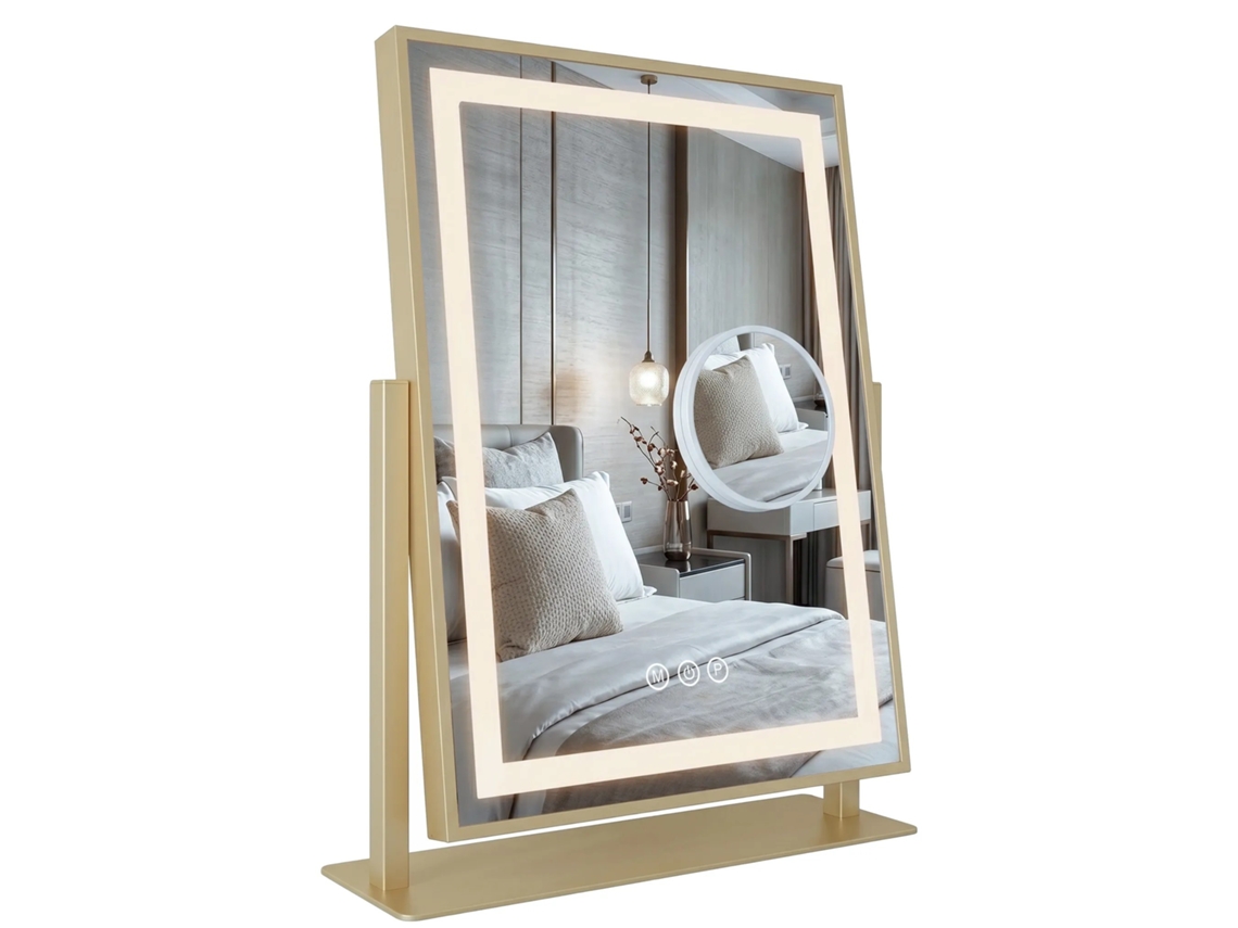 Espelho de Parede REA Lumi Gold 30x40 Led