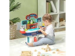 Bancada De Brinquedo Com Tema Espacial, 21 Peças, Com Sons E Luzes, Pp E Gpps, 45,5 X 24 X 52,5 Cm
