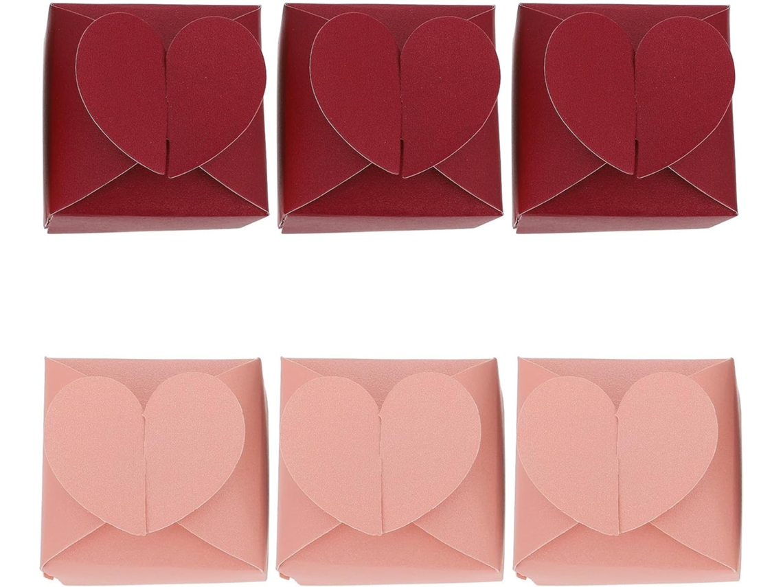 Caixa De Doces, Embalagem Multiuso, Papel Delicado, Formato Quadrado Ou De Coração, Pacote Com 50 Unidades Para