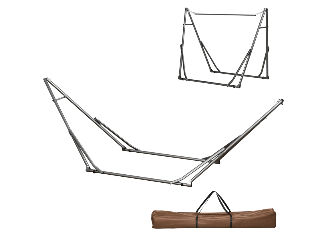 Suporte para Rede S/MARCA, resistente ao clima, 290x92x88cm, preto