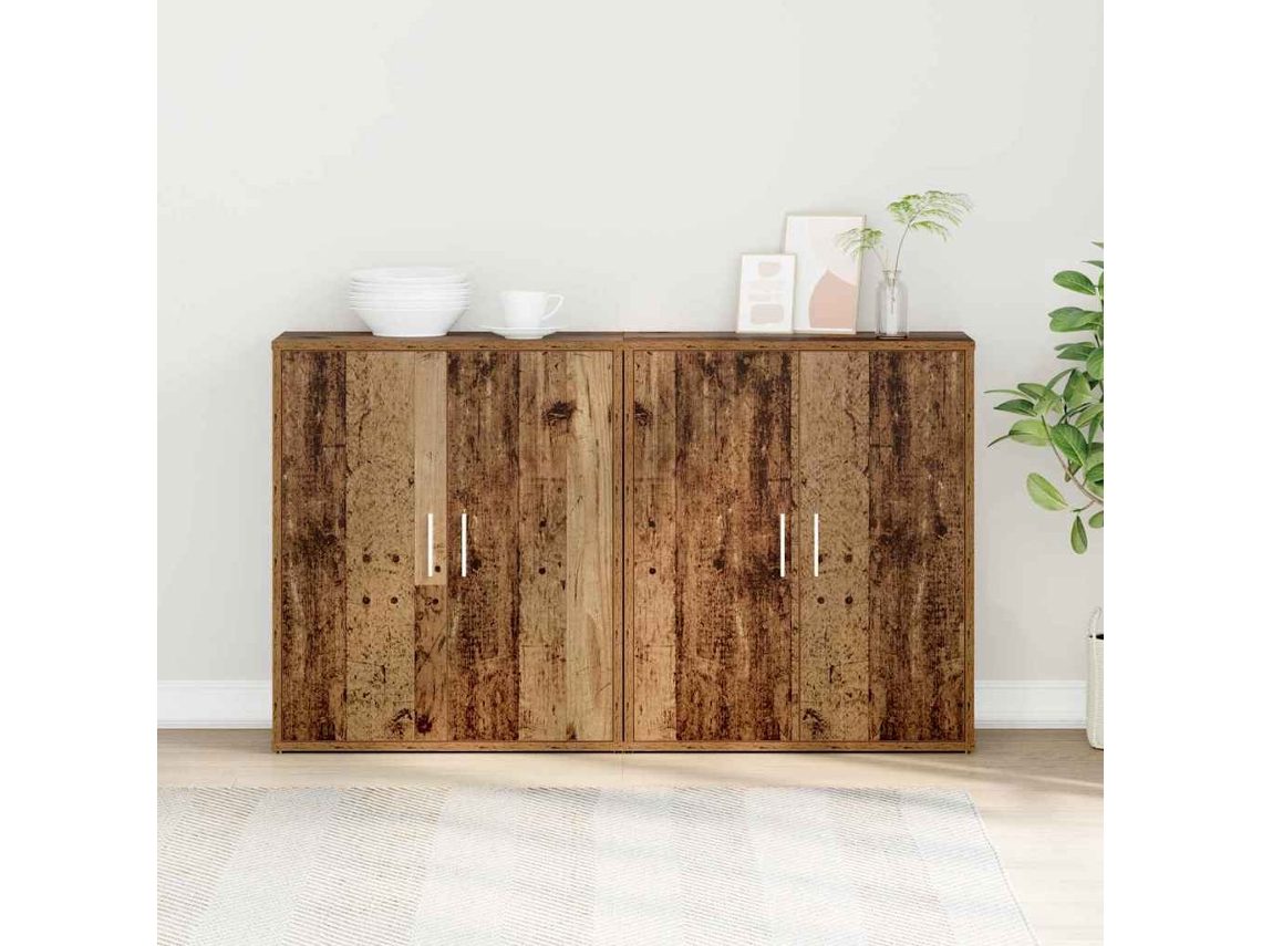 Vidaxl Buffet 2 Unid. Madeira Antiga 60 X 31 X 70 Cm