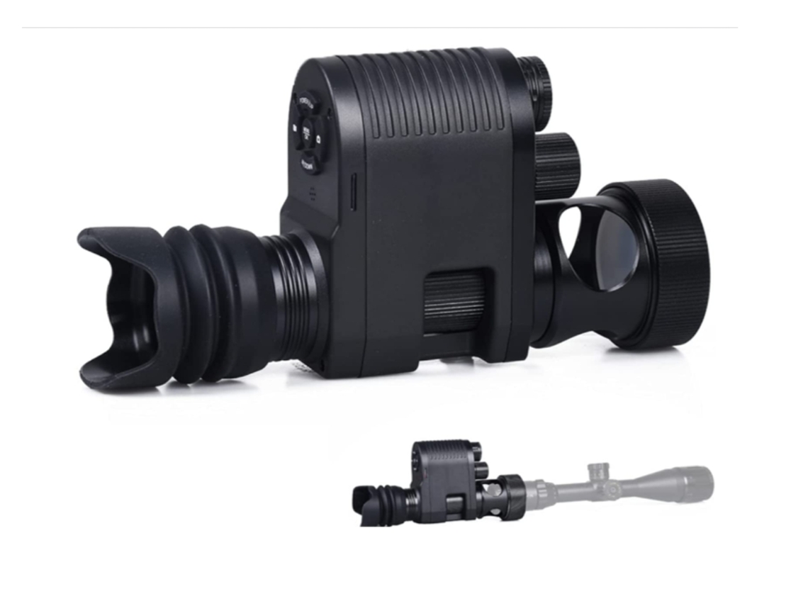 Câmera Digital De Visão Noturna Monocular Para Escuridão Completa, 720p Hd Caça Infravermelho Mira De Fuzil De Visão Noturna Yizhood (preto)