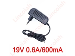 2026 carregador Adaptador 19v 0.6a/1a 19w para Aspirador de Pó, Plugue Eu, Conector 5.5 2.5mm