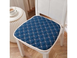 Omni cojines de Silla Interior 45x45 com Capa Removível, Conjunto de 2 para Móveis de Jardim Exterior, Cojines Azul Escuro Antiderrapantes Blanco