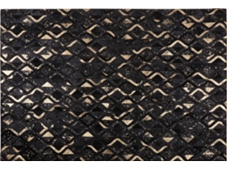 Tapete Develi (Preto - Pele Genuína - 160x230x1 cm)