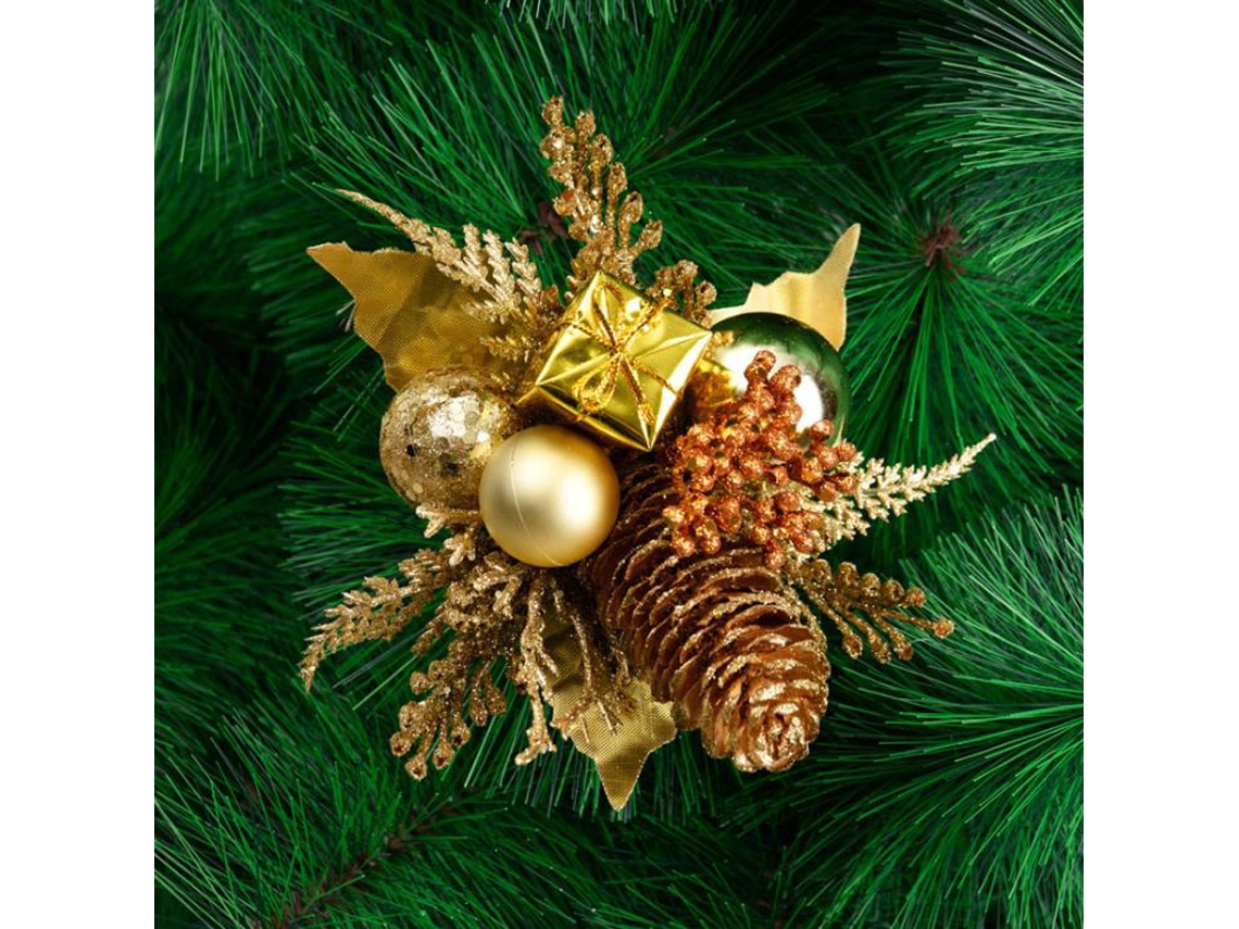 Pacotes Raminhos Natal Dourado Prata Vermelho com Bolas