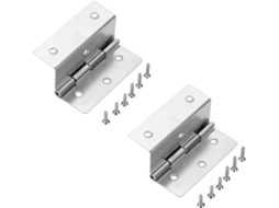 Dobradiças Giratórias Ocultas Para Portas, 2 Peças, Dobradiça Tripla De 44mm, Prateada, Ferragens Decorativas Para