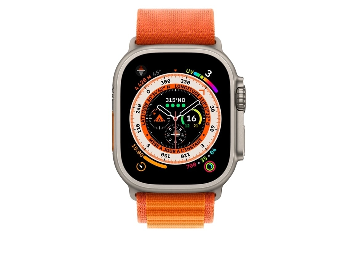 Bracelete para Apple Watch Ultra 49Mm em Têxtil Laranja