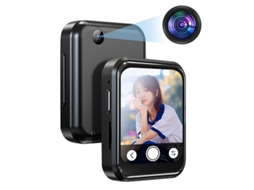 MP3 YIZHOOD (0G) Bluetooth 5.4 Full Touch Screen Portátil Sport FM Rádio Voz preto