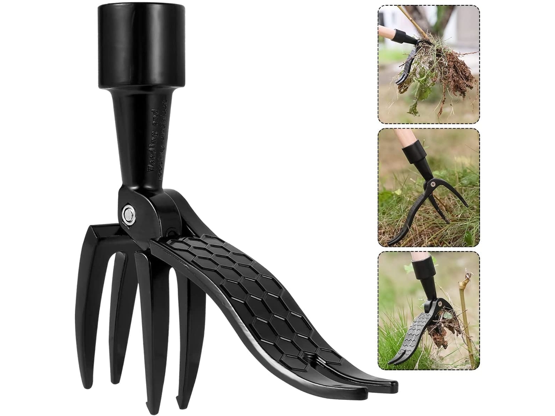 Removedor De Ervas Vertical – Ferramenta Para Jardim – Acessórios De Jardinagem – Sem Haste – 25 X 6 X 4 Cm – Alumínio – Preto