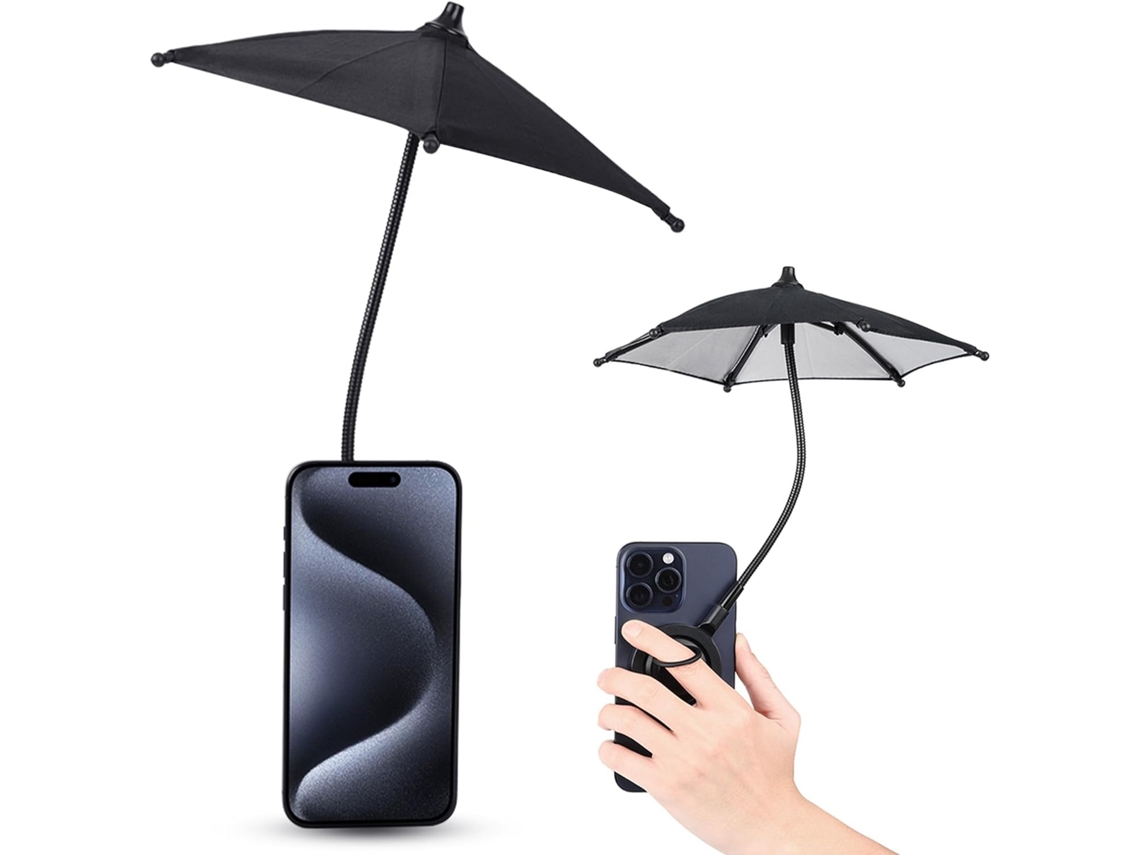 Guarda-chuva Magnético Para Celular, Ideal Para Proteção Solar Externa Com Design De Ângulo Flexível.
