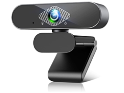 Webcam USB 1080p com microfone para PC, Mac e laptops. Plug and Play. Bestvite (preta).