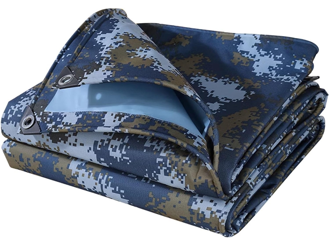 Camouflage Tarpaulin Waterproof Heavy Duty Tarp Sheet Cover 1x2m 1 5x2m 5x3m 2x2m 2x3m 3x4m 5x6m Groundsheet With