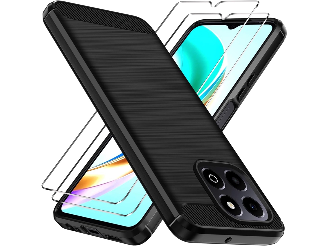 Capa Proteção Antichoque Militar Vidros Para Honor, Huawei Huawei Honor X6b Hongwe. Preto